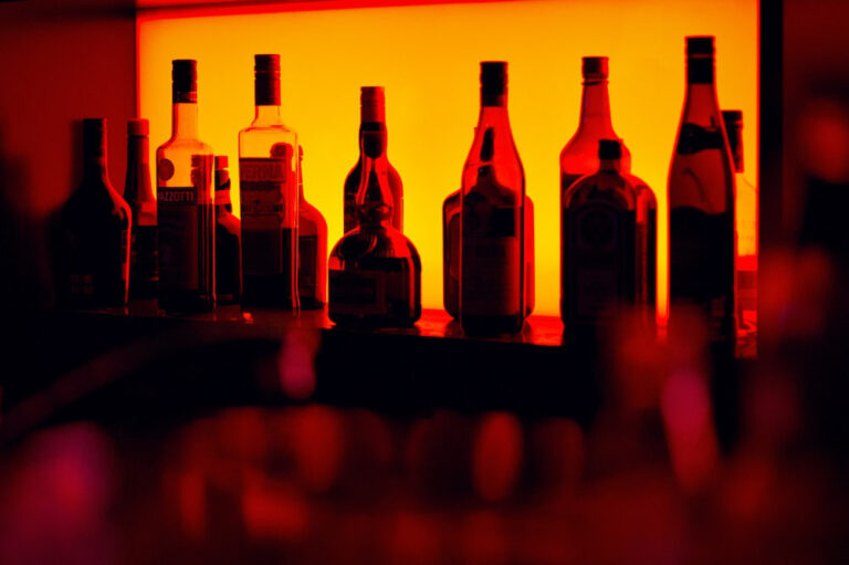 Bottles at a bar