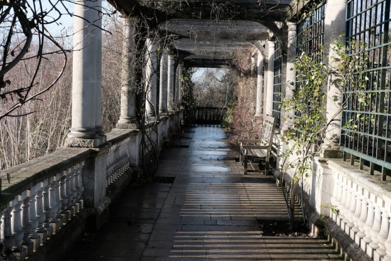 a haunted courtyard.